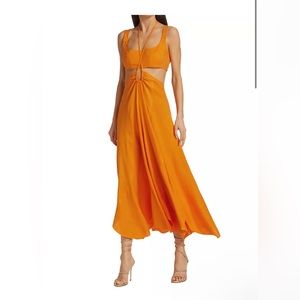 Cult Gaia Orange Maxi Dress NWT